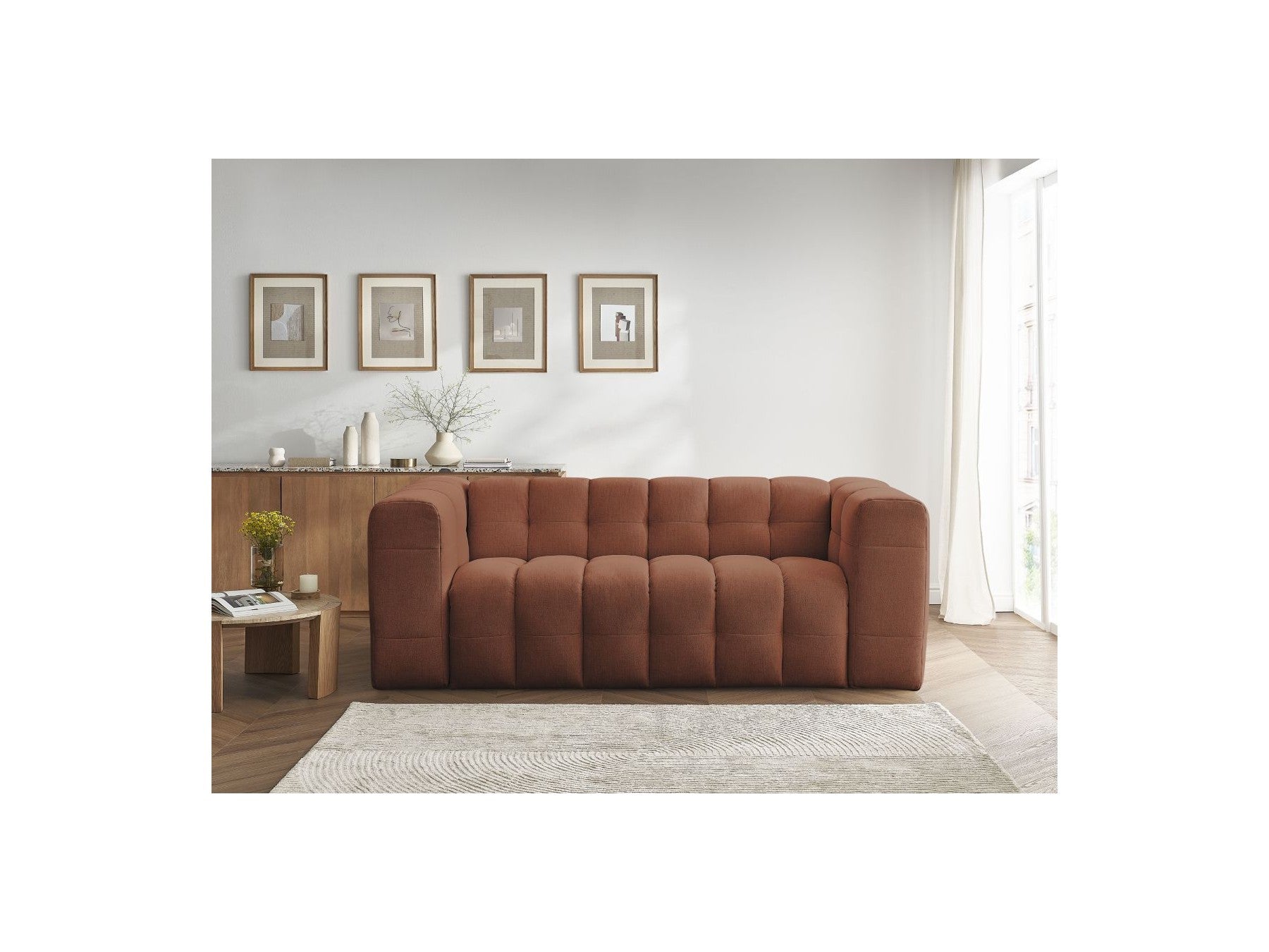 Cloud - Convertible 3-Seater Straight Sofa - Smooth Fabric