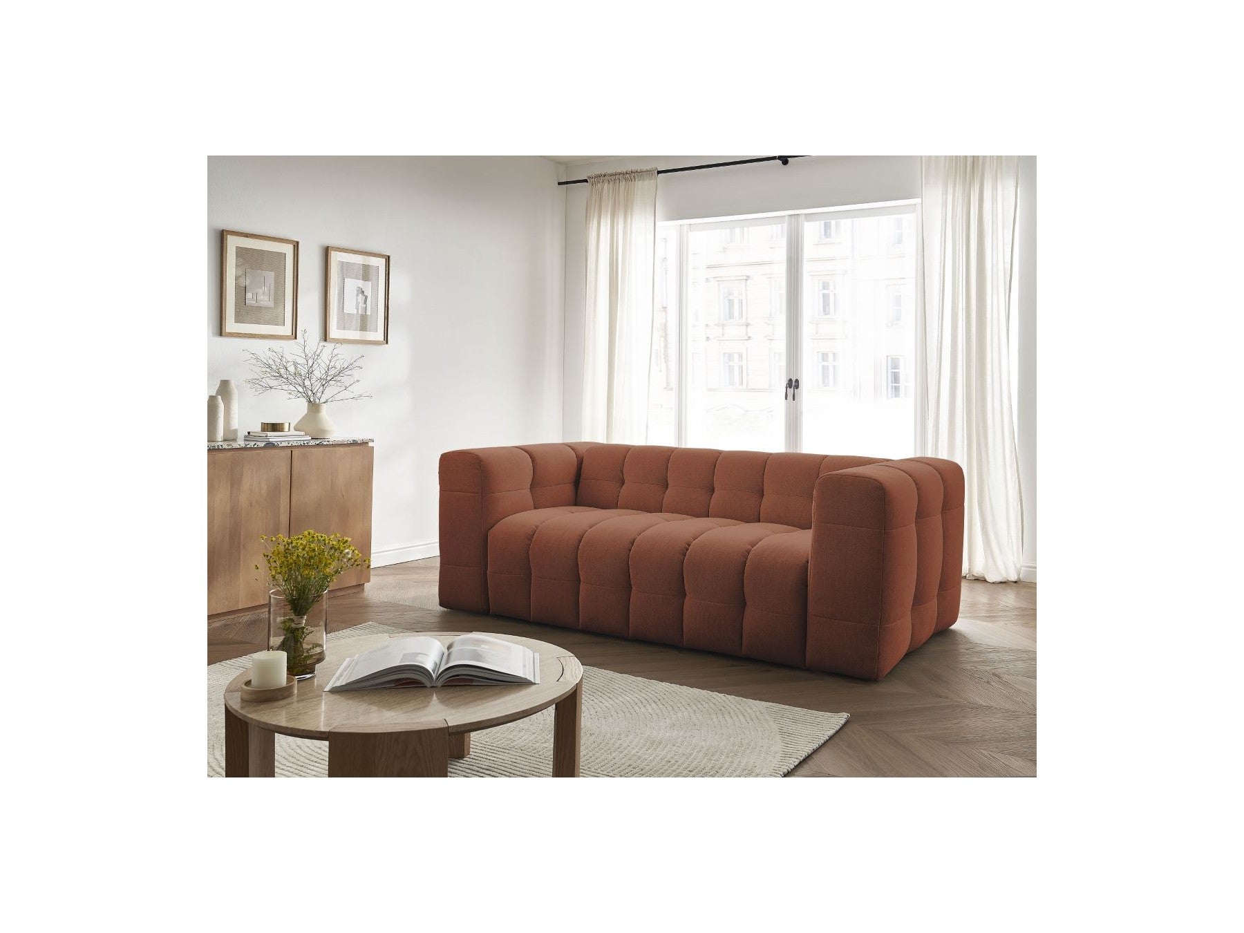 Cloud - Convertible 3-Seater Straight Sofa - Smooth Fabric