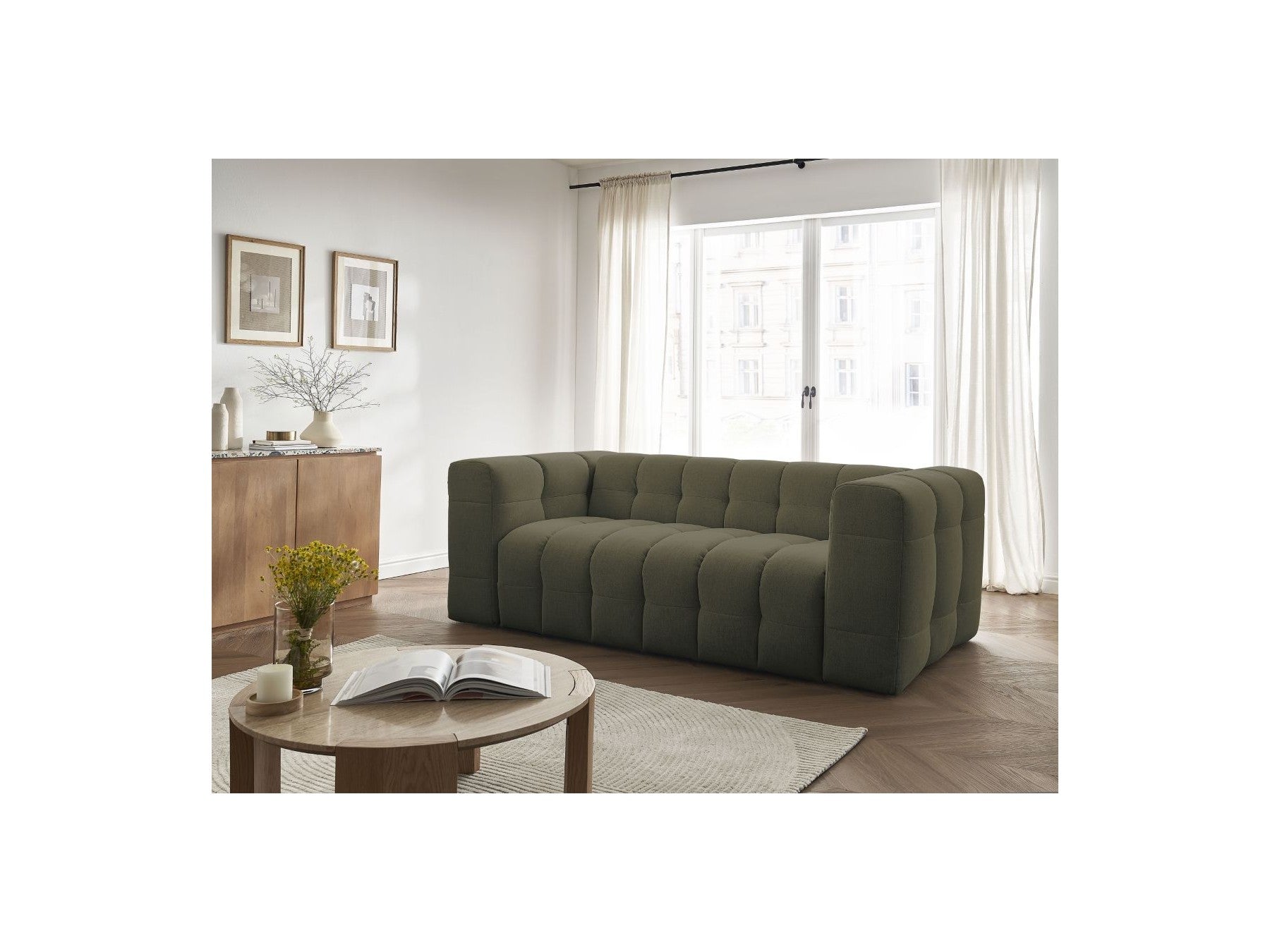 Cloud - Convertible 3-Seater Straight Sofa - Smooth Fabric