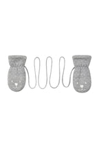 Mittens With Ties - Light Grey - Baby Boy