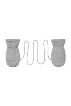 Mittens With Ties - Light Grey - Baby Boy