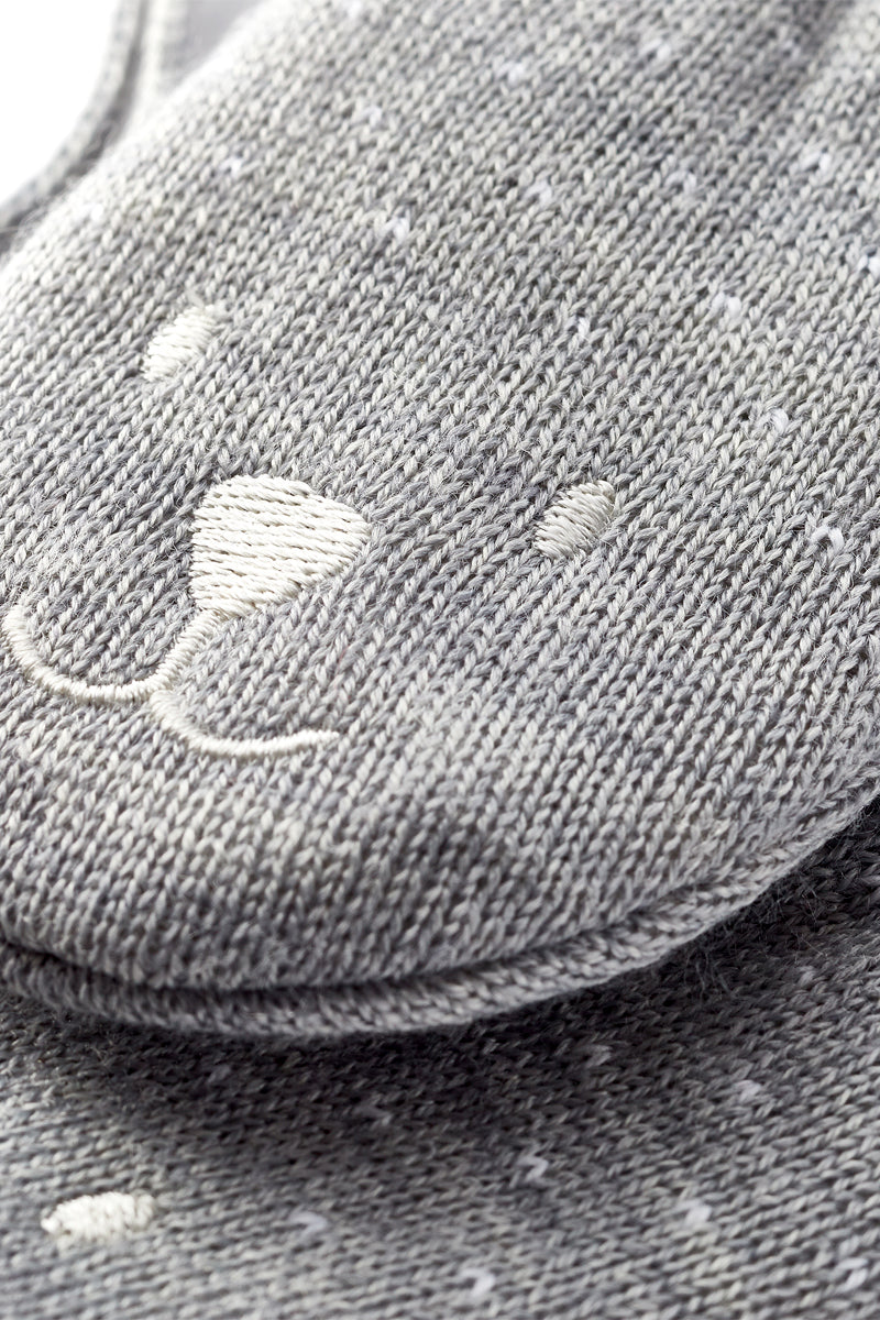 Mittens With Ties - Light Grey - Baby Boy