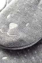 Mittens With Ties - Light Grey - Baby Boy