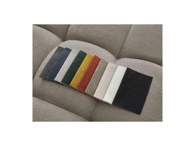 Canapé D'Angle Fixe - Everest - Tissu Texturé - Angle Droit - 10 Coussins