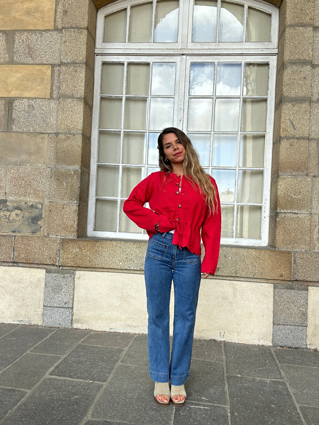 Cárdigan Nora rojo