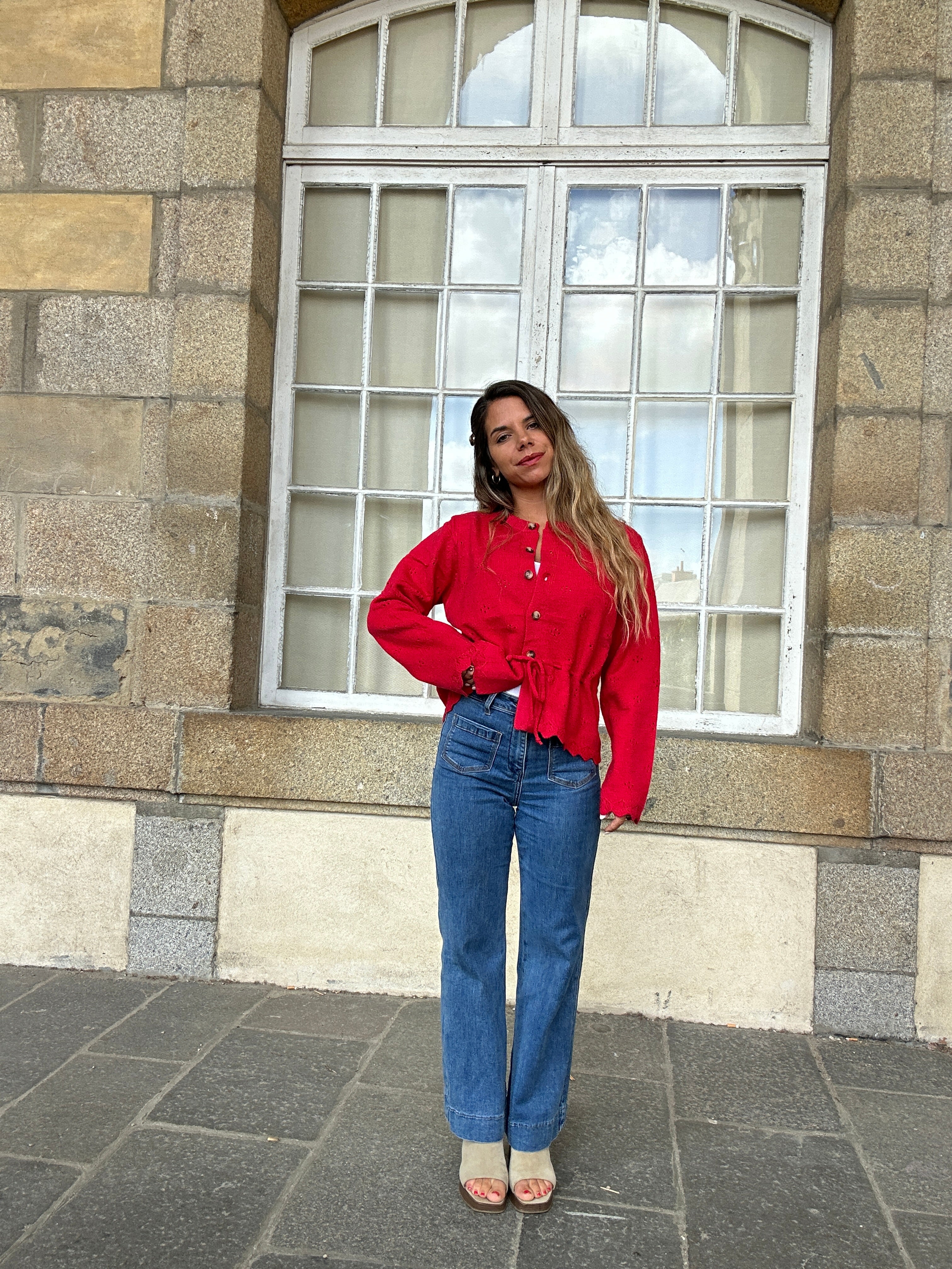 Cárdigan Nora rojo