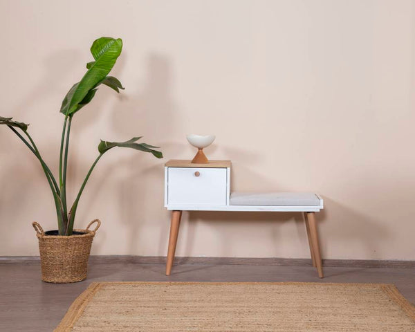 Bench Bohem - White / Oak