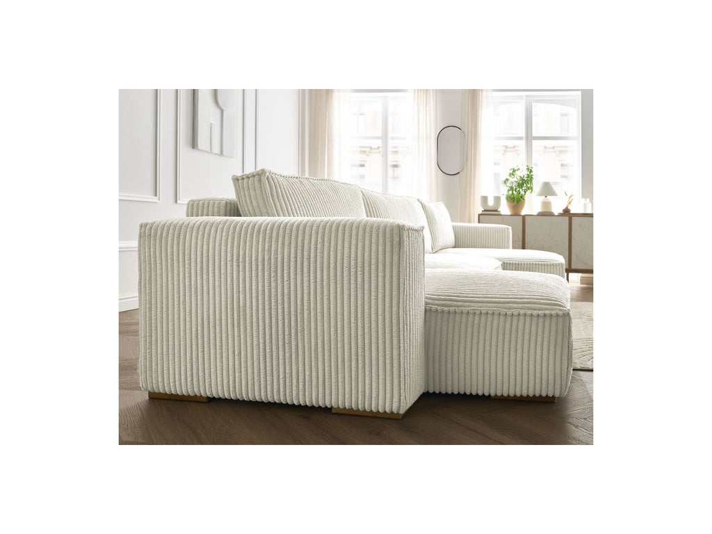 Convertible Panoramic Sofa with Storage Compartment - Chelsea - Soft Wide-Rib Corduroy