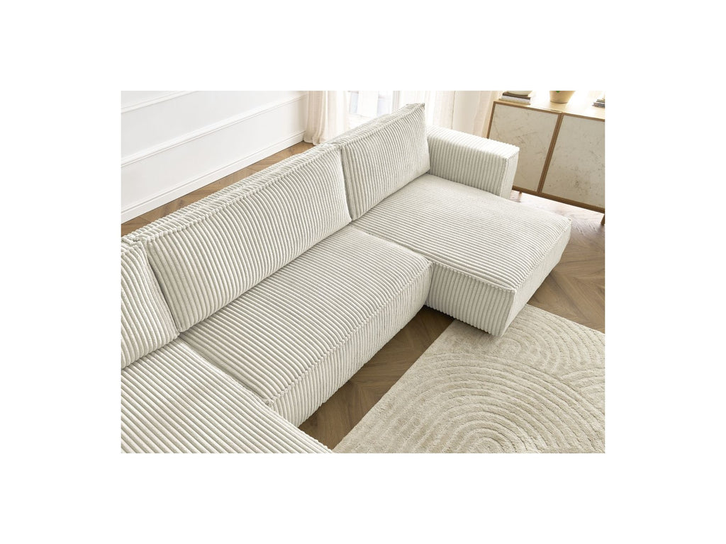 Convertible Panoramic Sofa with Storage Compartment - Chelsea - Soft Wide-Rib Corduroy