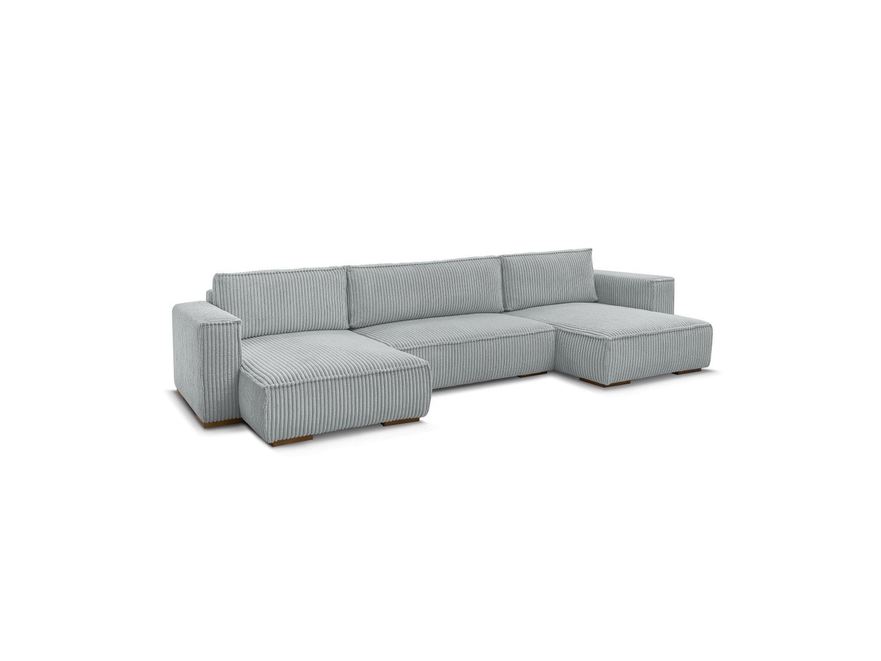 Convertible Panoramic Sofa with Storage Compartment - Chelsea - Soft Wide-Rib Corduroy