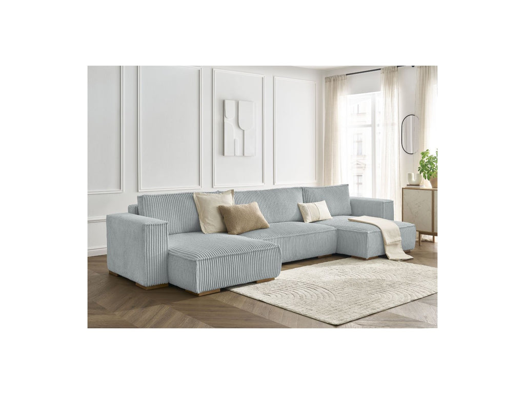Convertible Panoramic Sofa with Storage Compartment - Chelsea - Soft Wide-Rib Corduroy