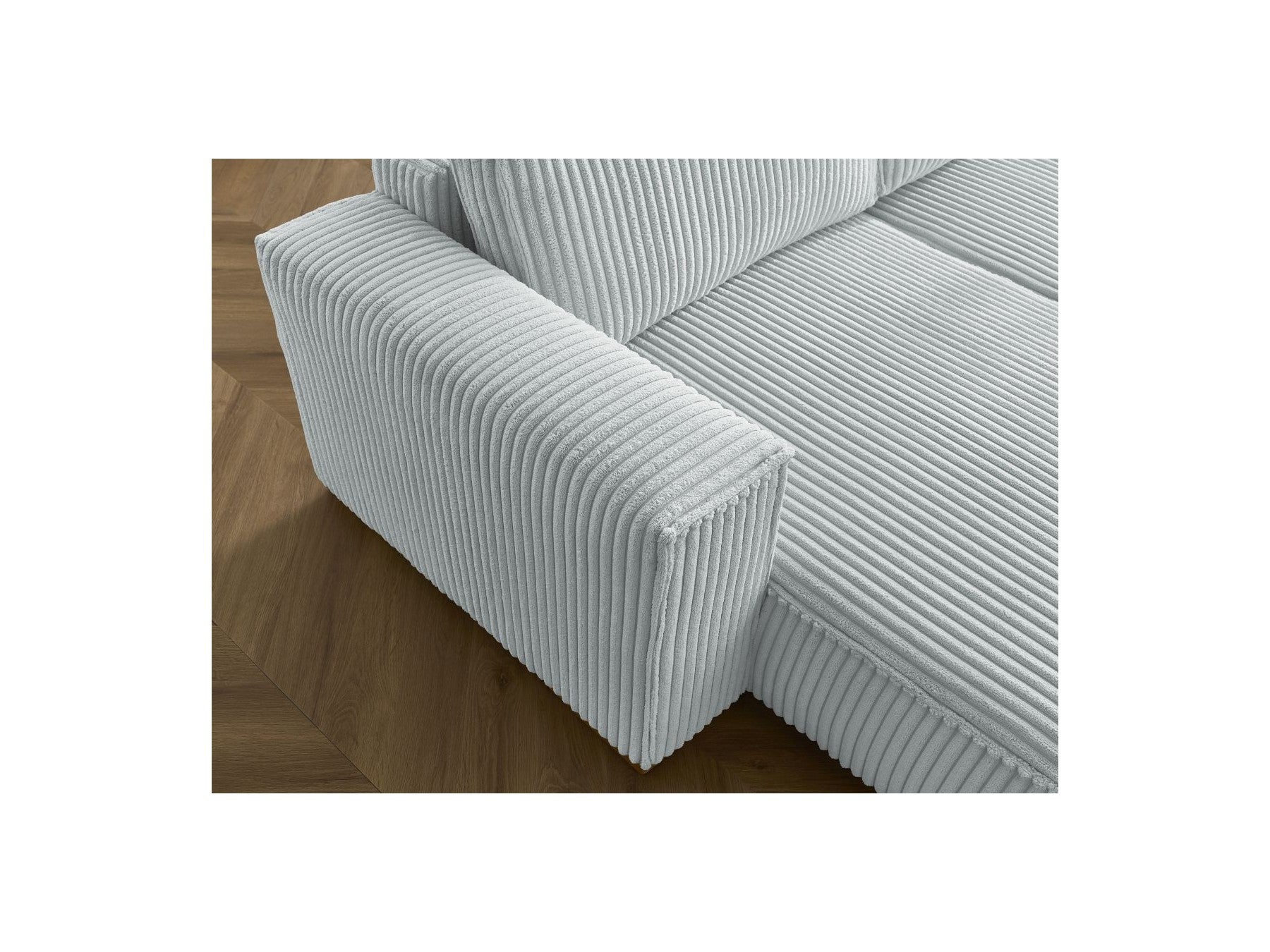 Convertible Panoramic Sofa with Storage Compartment - Chelsea - Soft Wide-Rib Corduroy