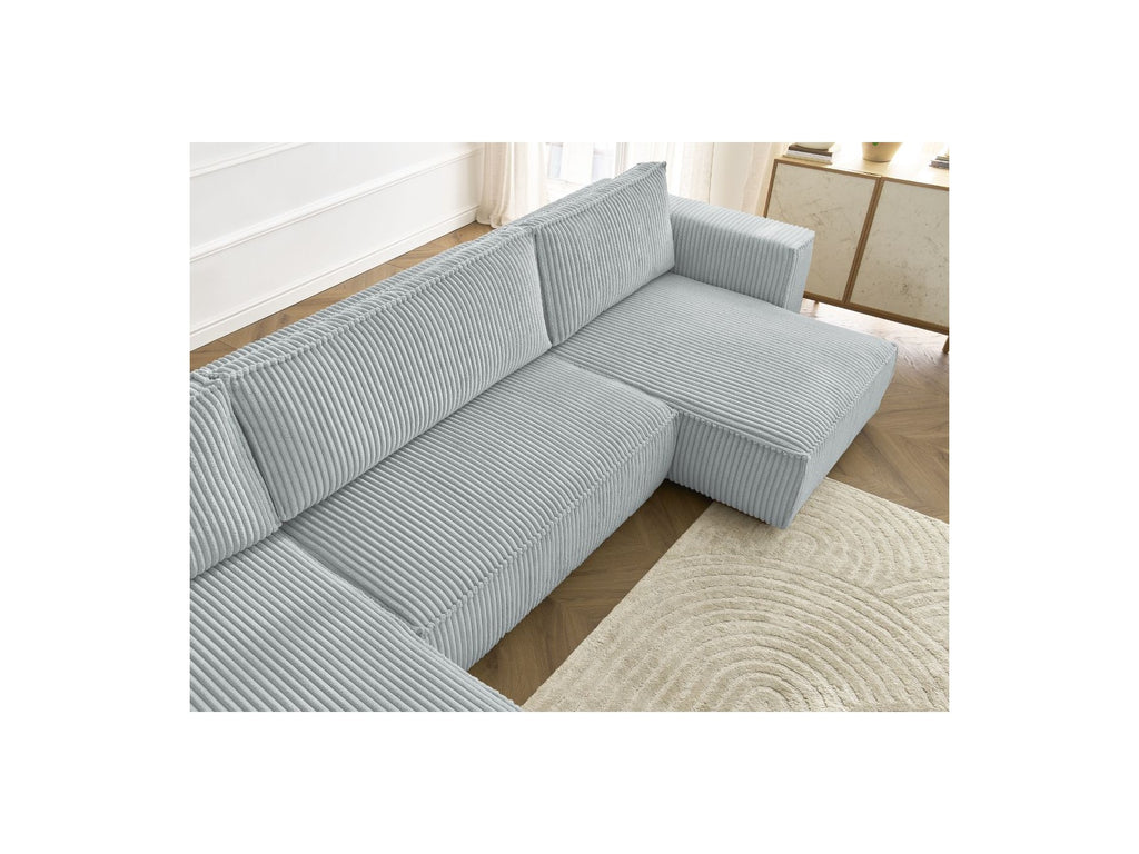 Convertible Panoramic Sofa with Storage Compartment - Chelsea - Soft Wide-Rib Corduroy