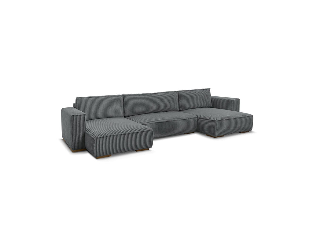 Convertible Panoramic Sofa with Storage Compartment - Chelsea - Soft Wide-Rib Corduroy