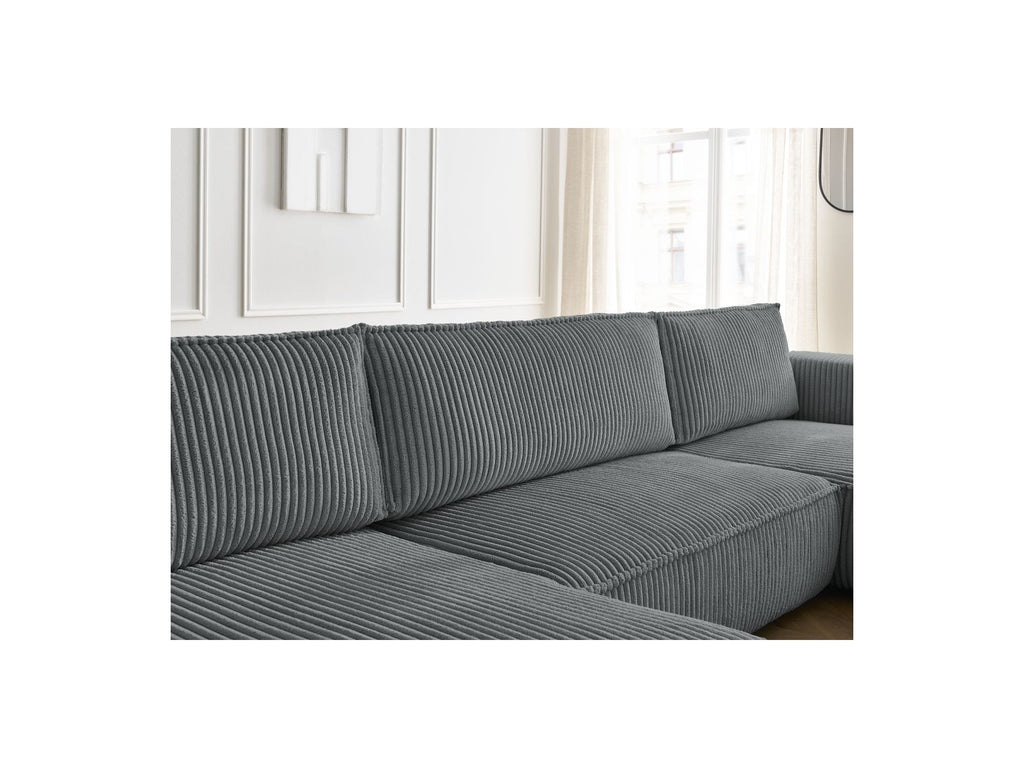 Convertible Panoramic Sofa with Storage Compartment - Chelsea - Soft Wide-Rib Corduroy