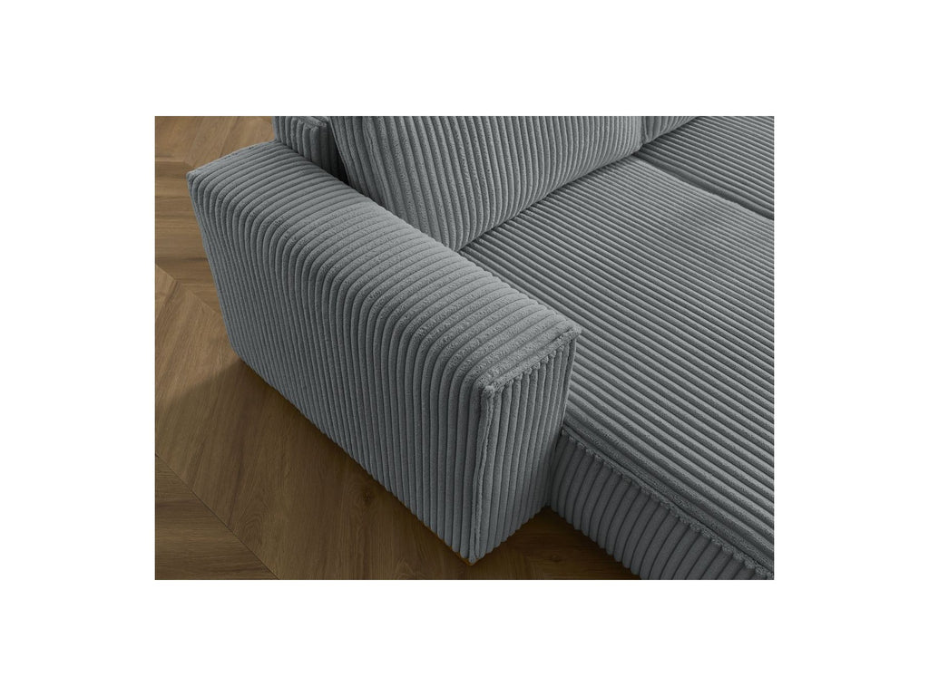 Convertible Panoramic Sofa with Storage Compartment - Chelsea - Soft Wide-Rib Corduroy