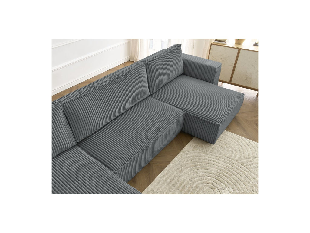 Convertible Panoramic Sofa with Storage Compartment - Chelsea - Soft Wide-Rib Corduroy