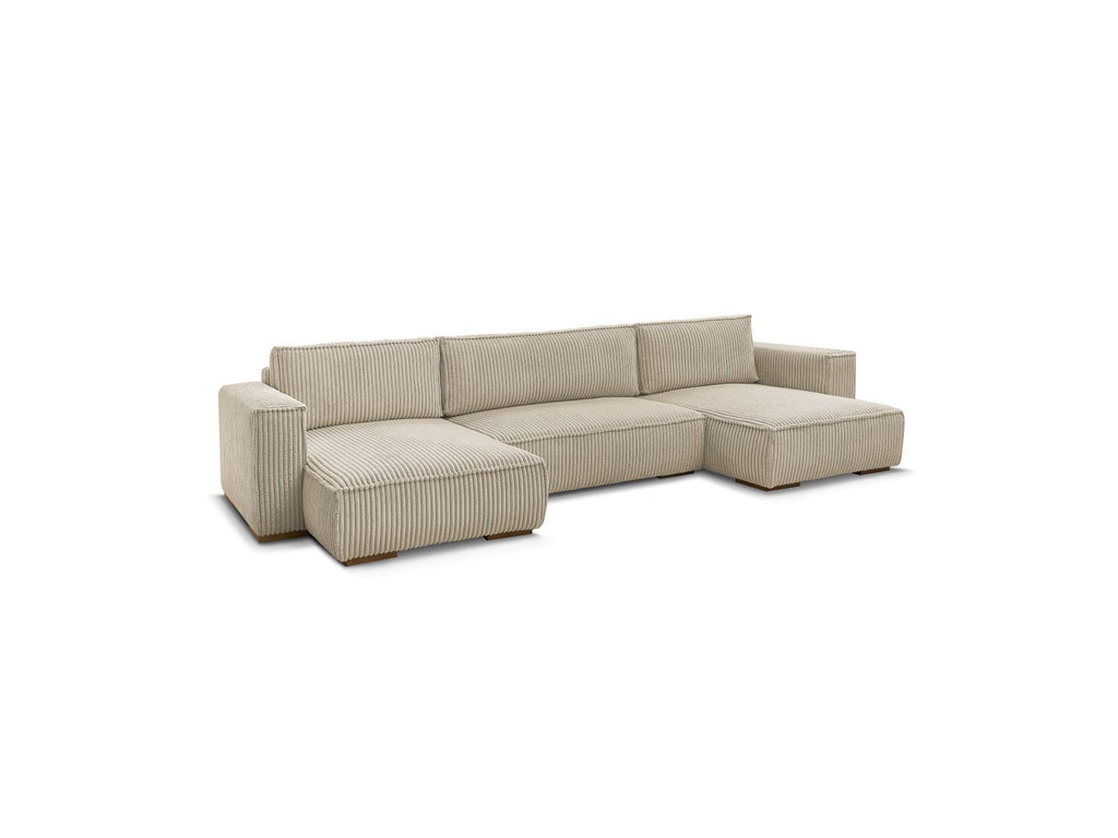 Convertible Panoramic Sofa with Storage Compartment - Chelsea - Soft Wide-Rib Corduroy