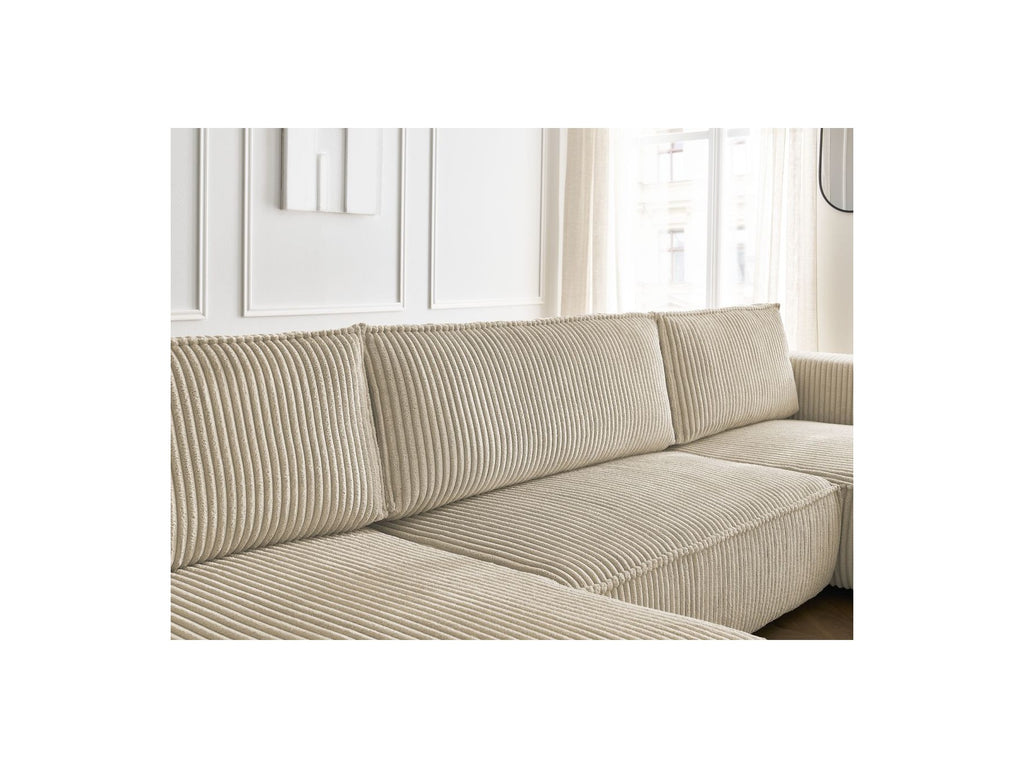 Convertible Panoramic Sofa with Storage Compartment - Chelsea - Soft Wide-Rib Corduroy