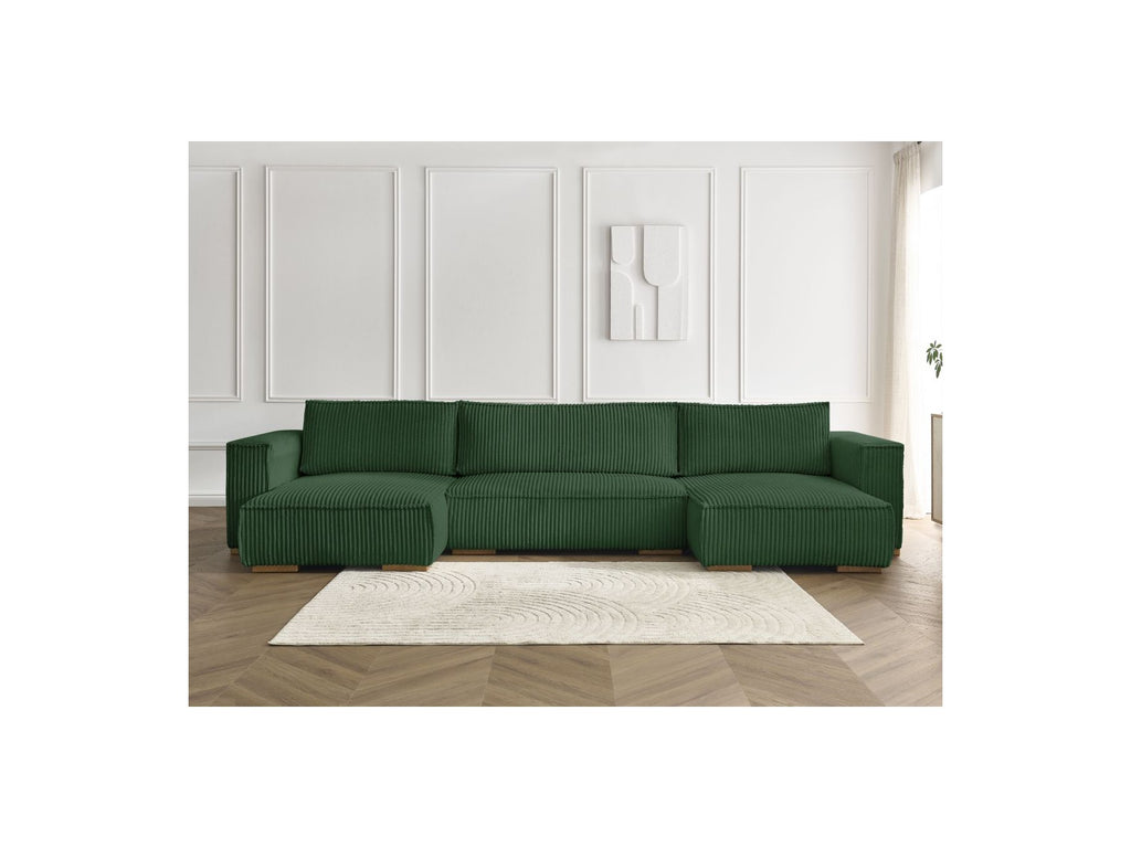 Convertible Panoramic Sofa with Storage Compartment - Chelsea - Soft Wide-Rib Corduroy