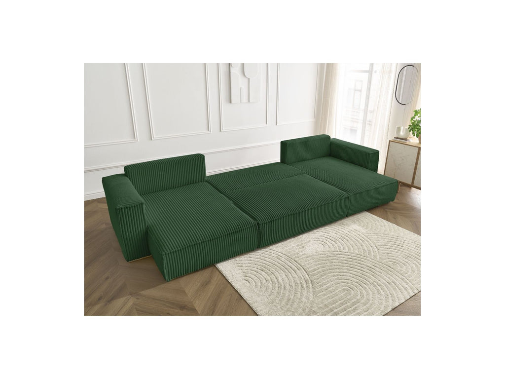 Convertible Panoramic Sofa with Storage Compartment - Chelsea - Soft Wide-Rib Corduroy