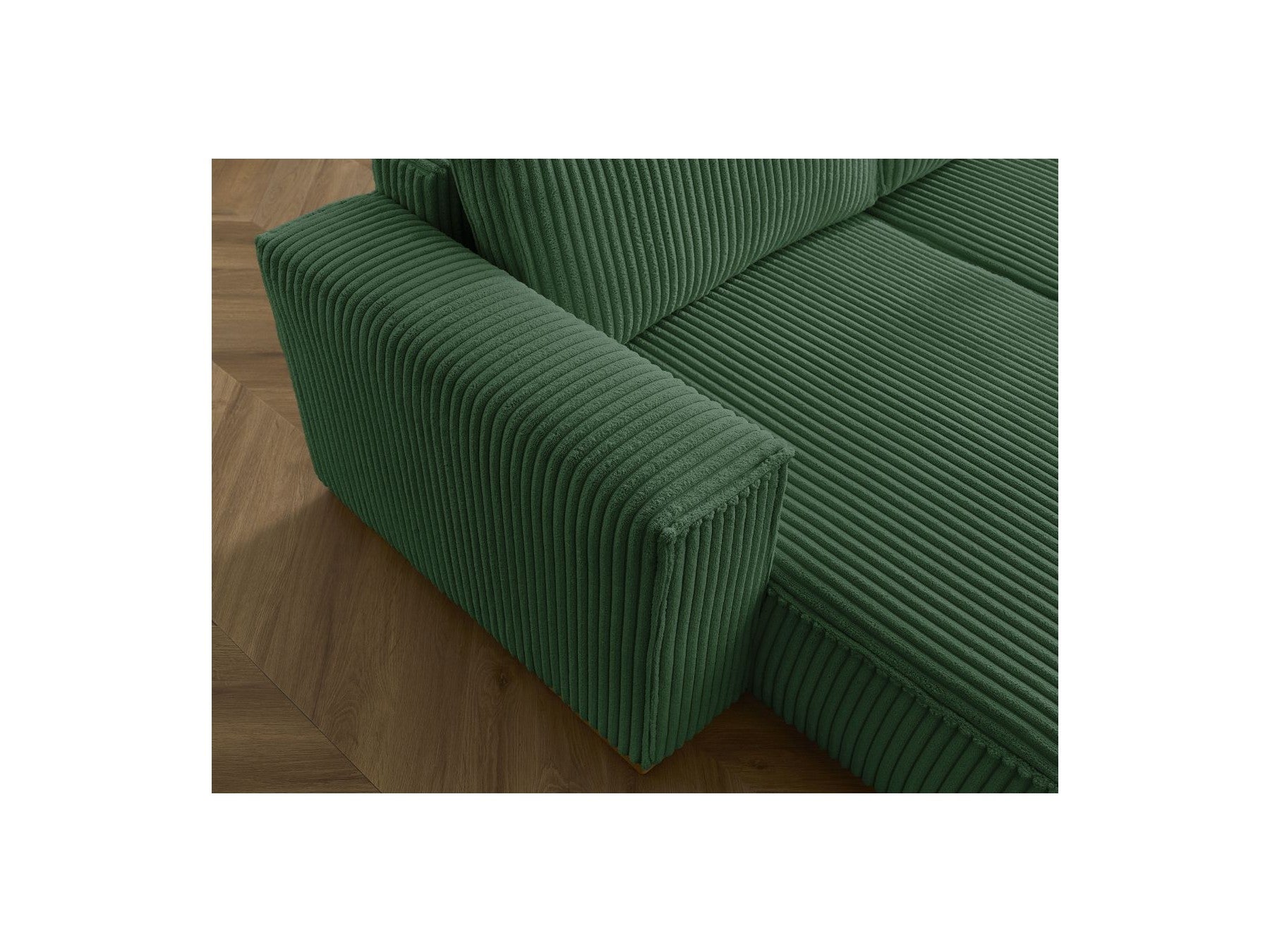 Convertible Panoramic Sofa with Storage Compartment - Chelsea - Soft Wide-Rib Corduroy