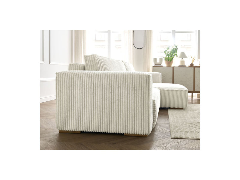 Reversible Corner Convertible Sofa with Chest - Chelsea - Gros Côtelé Doux