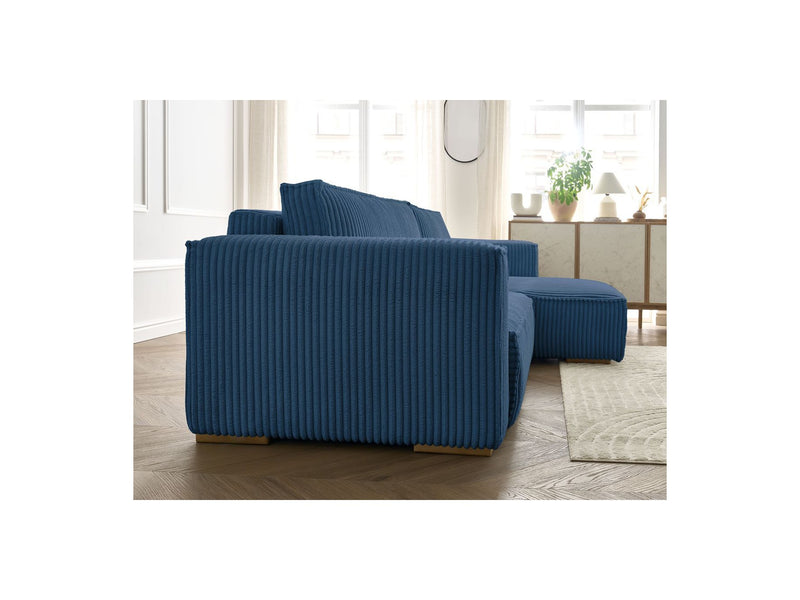 Reversible Corner Convertible Sofa with Chest - Chelsea - Gros Côtelé Doux