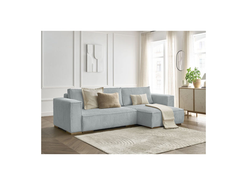 Reversible Corner Convertible Sofa with Chest - Chelsea - Gros Côtelé Doux