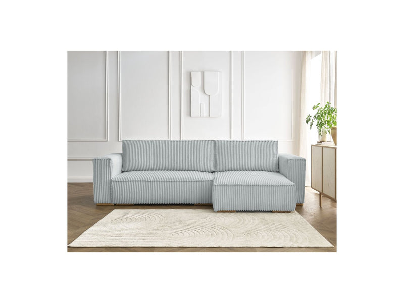 Reversible Corner Convertible Sofa with Chest - Chelsea - Gros Côtelé Doux