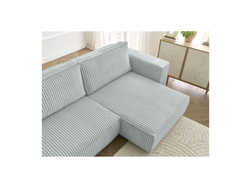 Reversible Corner Convertible Sofa with Chest - Chelsea - Gros Côtelé Doux