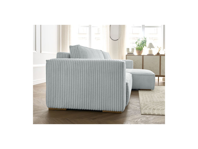 Reversible Corner Convertible Sofa with Chest - Chelsea - Gros Côtelé Doux