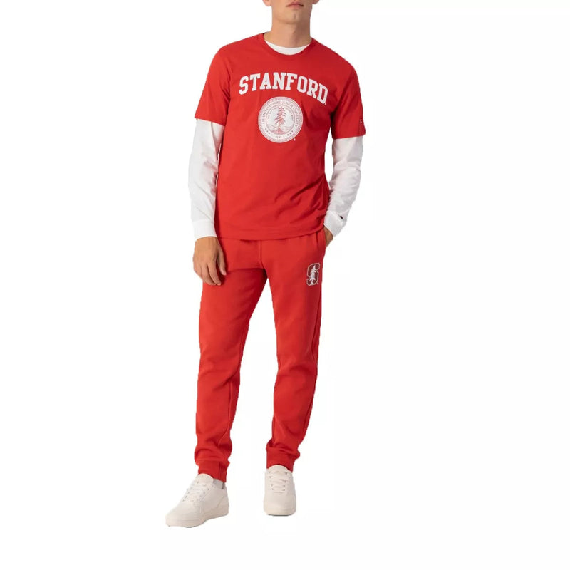 T-Shirt Champion Crewneck - Rouge, Blanc .