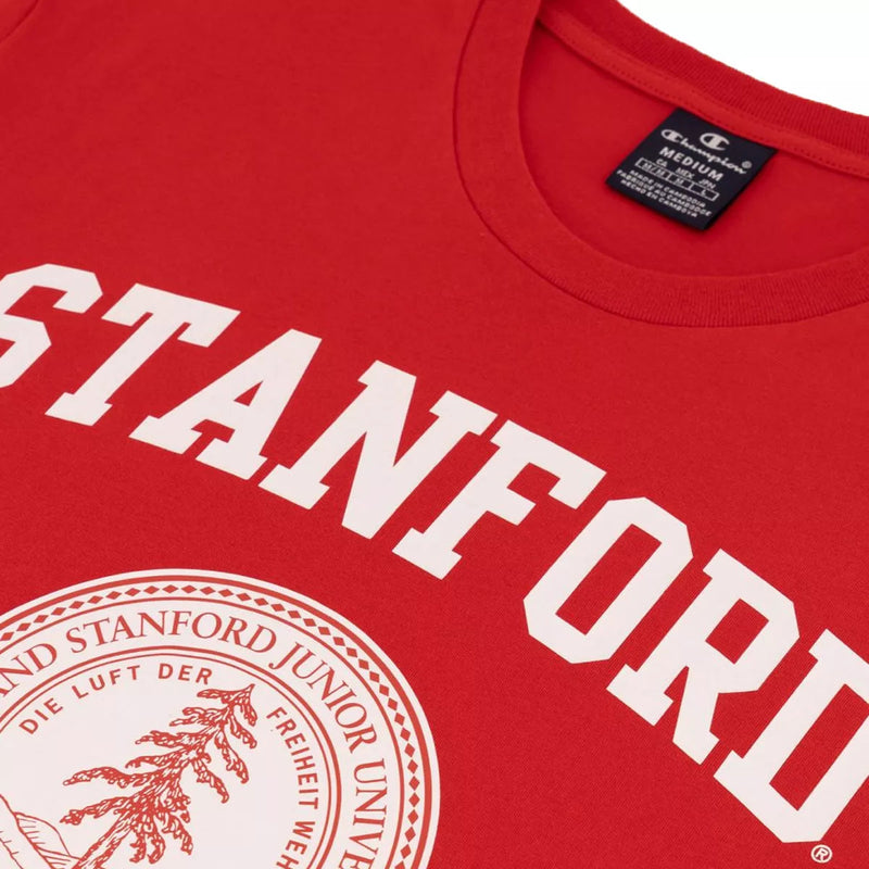 T-Shirt Champion Crewneck - Rouge, Blanc .