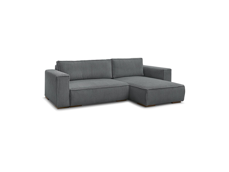 Reversible Corner Convertible Sofa with Chest - Chelsea - Gros Côtelé Doux