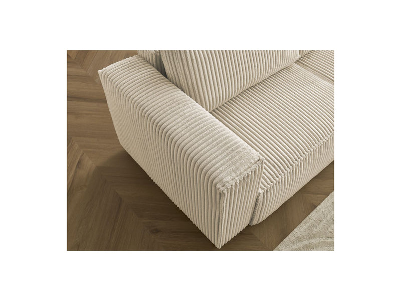 Reversible Corner Convertible Sofa with Chest - Chelsea - Gros Côtelé Doux