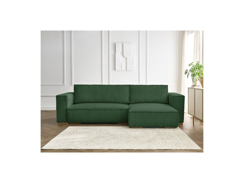 Reversible Corner Convertible Sofa with Chest - Chelsea - Gros Côtelé Doux