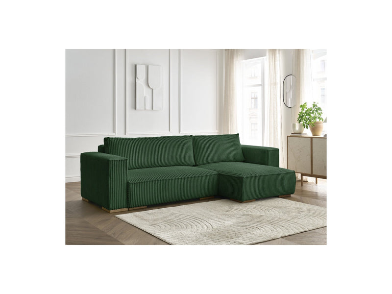 Reversible Corner Convertible Sofa with Chest - Chelsea - Gros Côtelé Doux