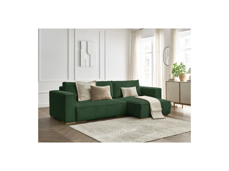 Reversible Corner Convertible Sofa with Chest - Chelsea - Gros Côtelé Doux