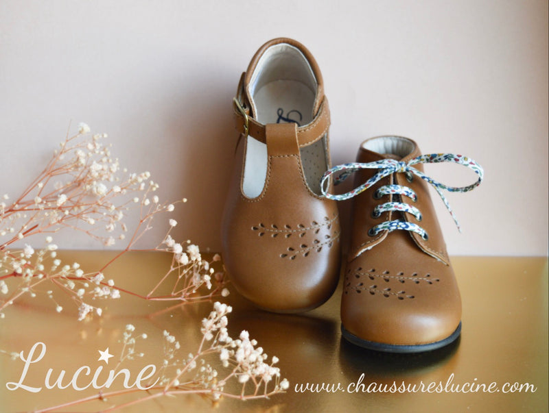 Isis Mary Jane Ankle Boots - Camel Leather - Girls