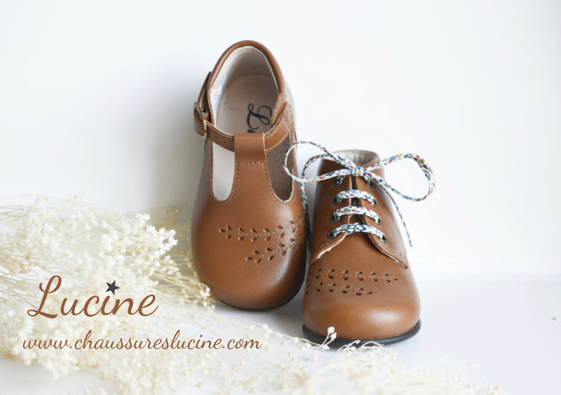 Isis Mary Jane Ankle Boots - Camel Leather - Girls