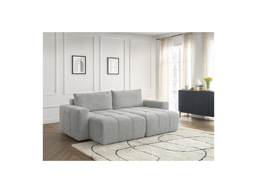 Arsene - Fixed Straight 4-Seater Deep Seat Sofa - Mottled Fabric