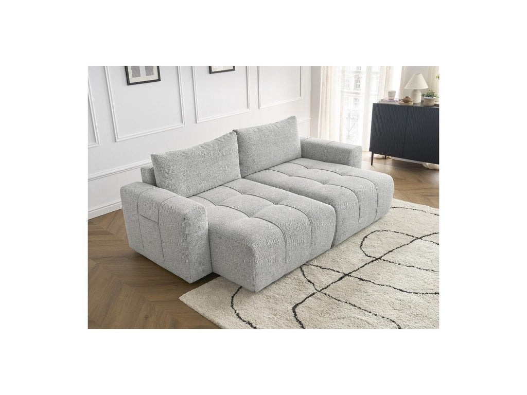 Arsene - Fixed Straight 4-Seater Deep Seat Sofa - Mottled Fabric