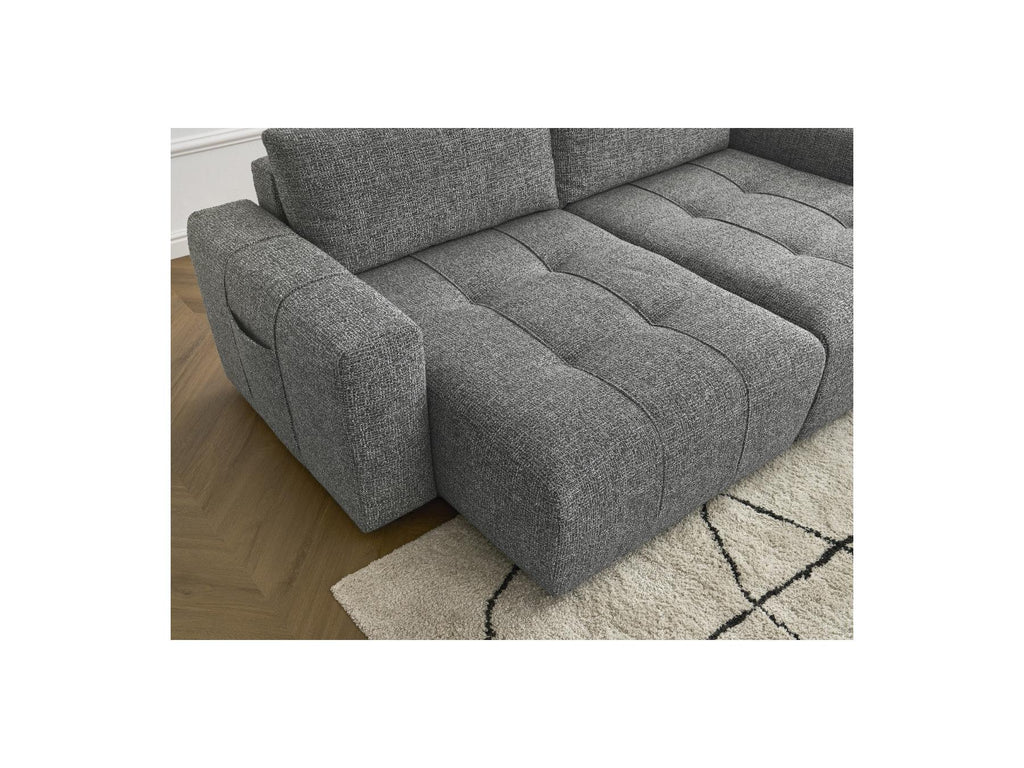 Arsene - Fixed Straight 4-Seater Deep Seat Sofa - Mottled Fabric