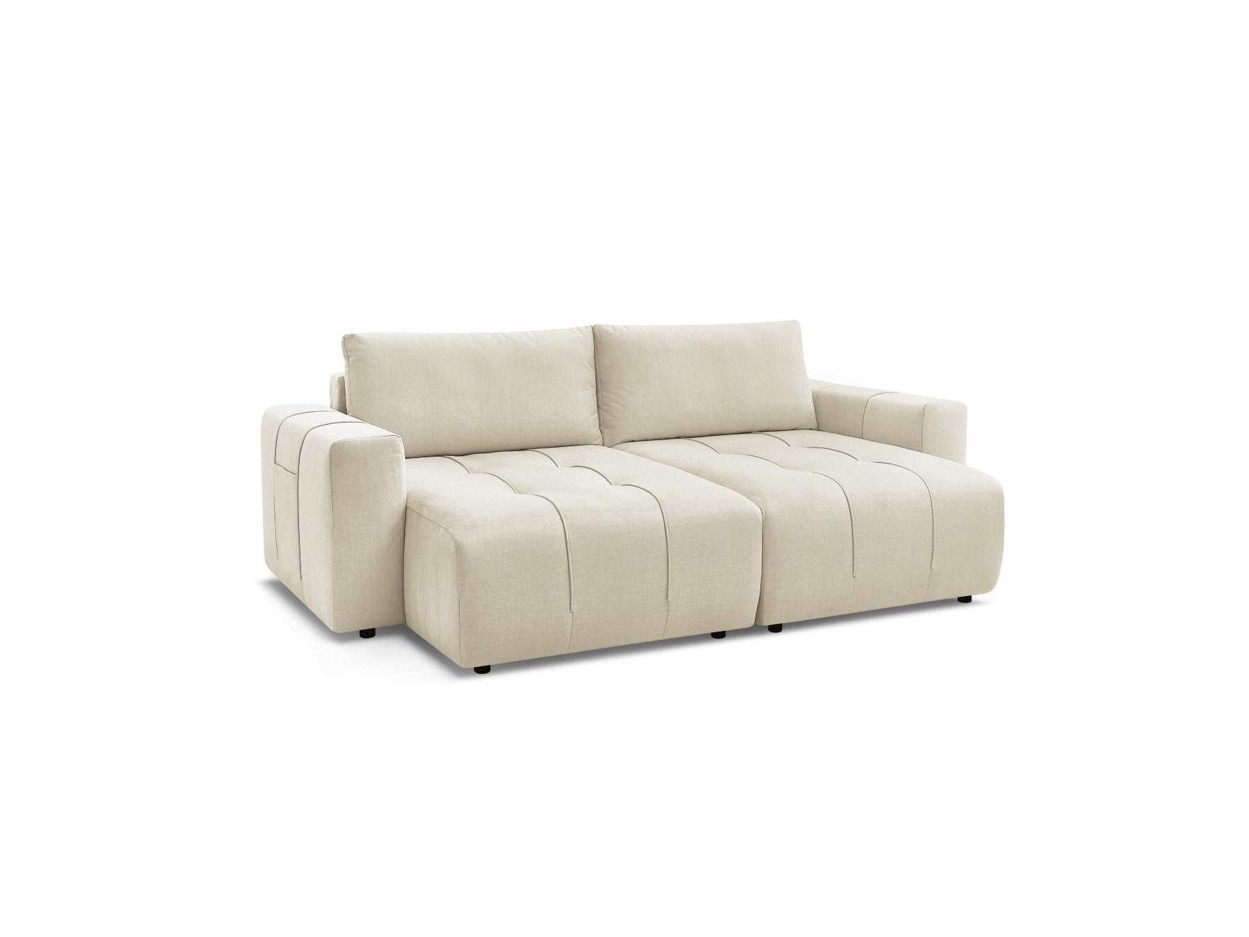 Fixed Straight 4-Seater Sofa - Arsene - Deep Seat - Velvet Fabric
