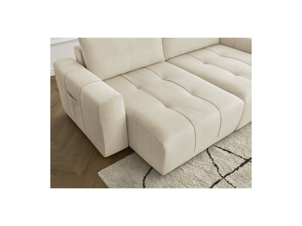 Fixed Straight 4-Seater Sofa - Arsene - Deep Seat - Velvet Fabric