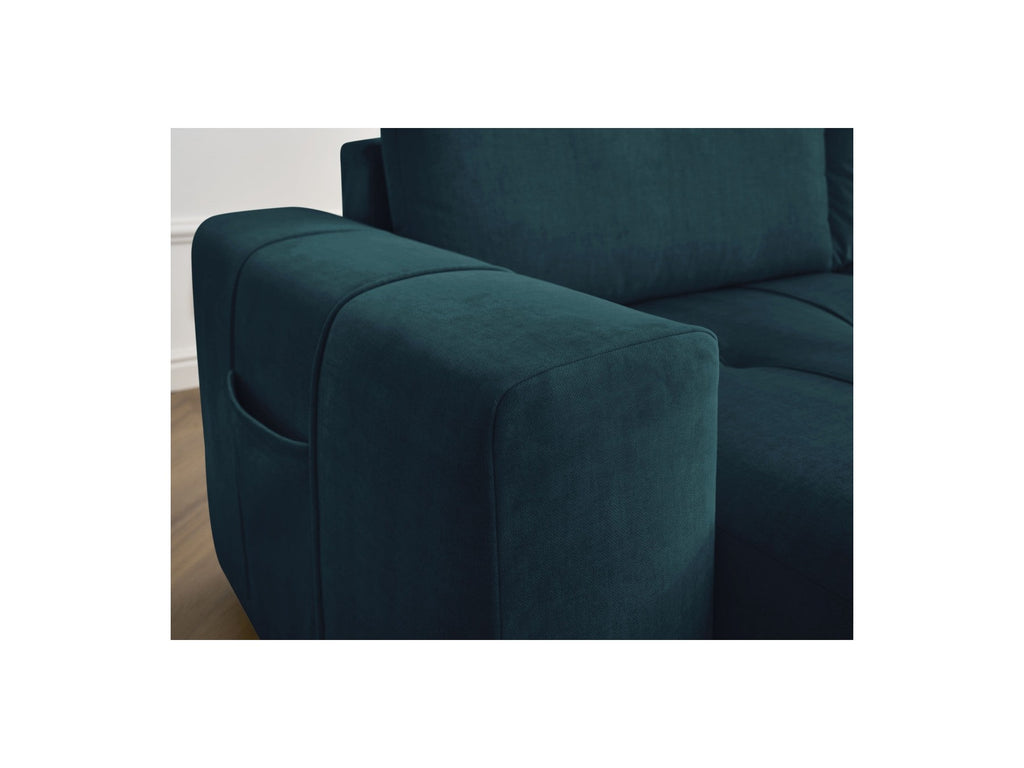 Fixed Straight 4-Seater Sofa - Arsene - Deep Seat - Velvet Fabric