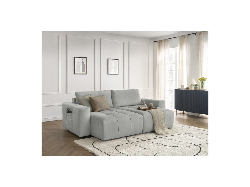 Fixed Straight 4-Seater Sofa - Arsene - Deep Seat - Velvet Fabric