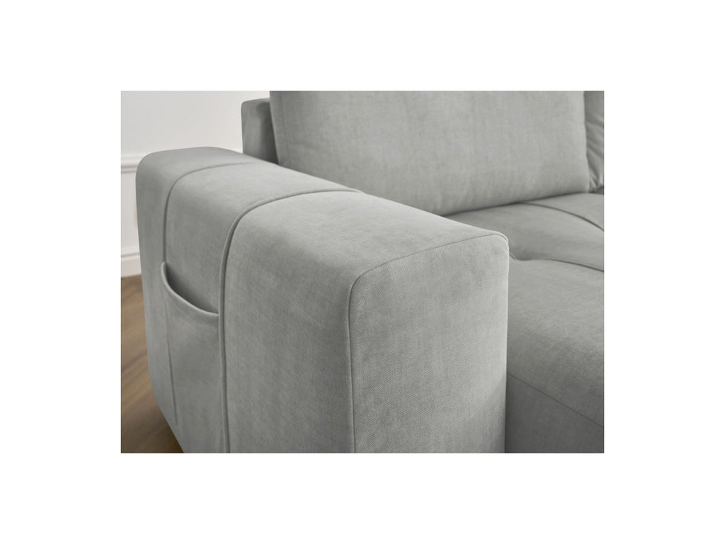 Fixed Straight 4-Seater Sofa - Arsene - Deep Seat - Velvet Fabric