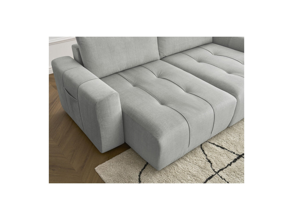 Fixed Straight 4-Seater Sofa - Arsene - Deep Seat - Velvet Fabric